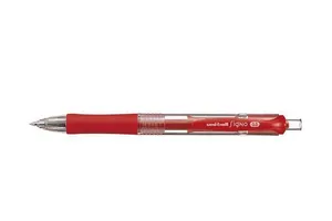 UM-152 zselés toll, piros, 0,3mm, kinyomó mechanizmus, UNI