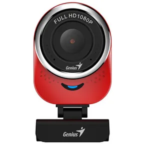 Genius Full HD webkamera QCam 6000, 1920x1080, USB 2.0, piros, Windows 7 és újabb, TELJES
