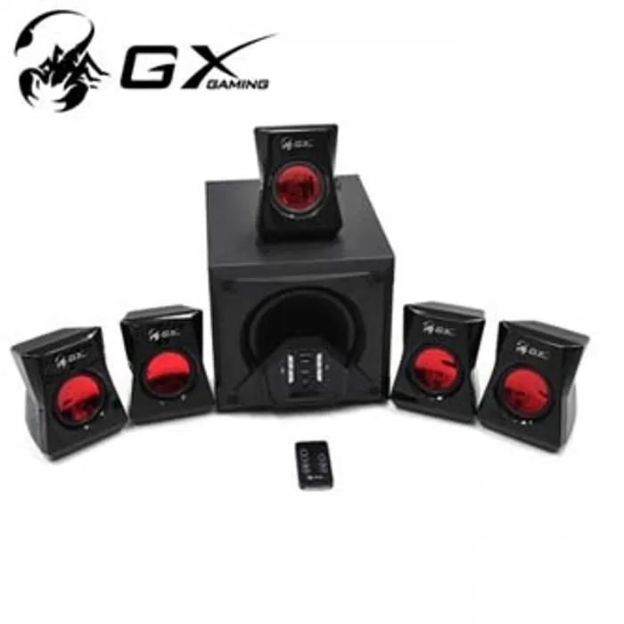 Termék főképe Genius GX Gaming SW-G5.1 3500 reproduktor herní, 5.1, 80W, červeno-černá, dálkové ovládán