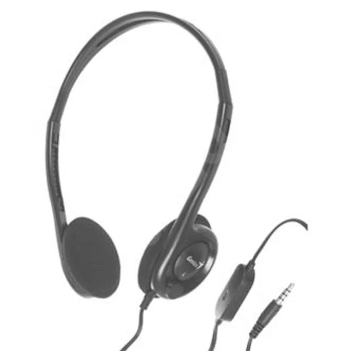 Termék főképe Genius HS-200C, sluchátka s mikrofonem, bez ovládání hlasitosti, černá, 2x 3.5 mm jack