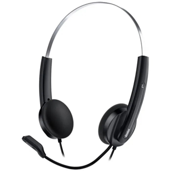 Termék főképe Genius HS-220U, sluchátka s mikrofonem, ovládání hlasitosti, černá, 2.0, uzavřená, USB