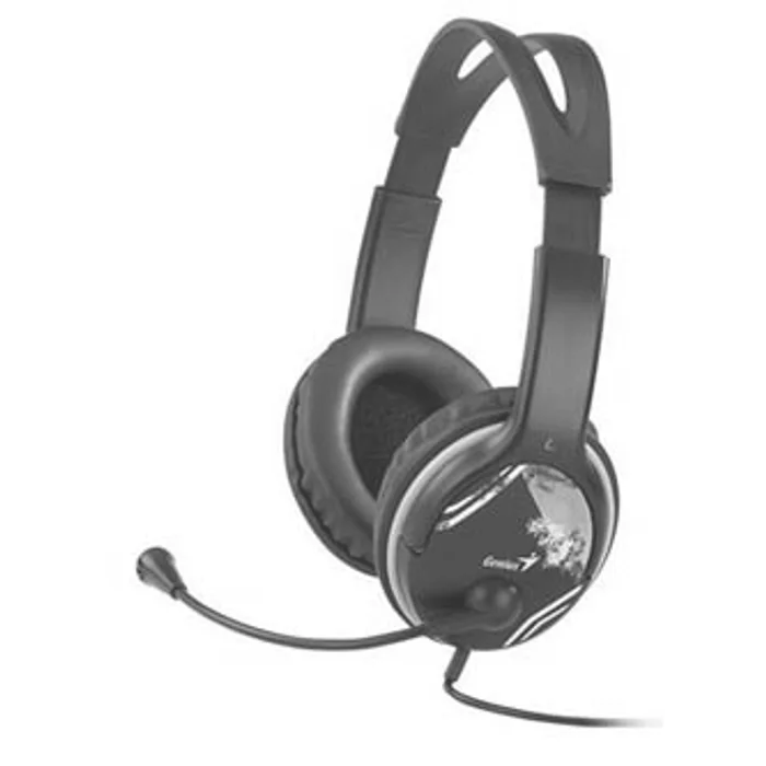 Termék főképe Genius HS-400A, sluchátka s mikrofonem, ovládání hlasitosti, černá, 2x 3.5 mm jack