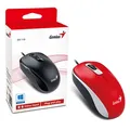 Genius Mouse DX-110, 1000DPI, optikai, 3 tl., 1 kerék, vezetékes USB, piros, normál, u