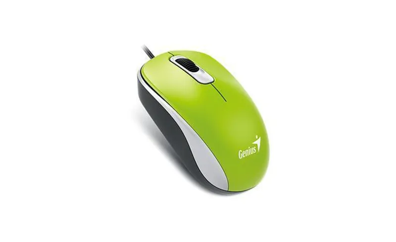 Termék főképe Genius Myš DX-120, 1200DPI, optická, 3tl., 1 kolečko, drátová USB, zelená, klasická