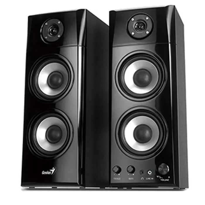 Termék főképe Genius reproduktory SP-HF1800A, 2.0, 50W, černé, regulace hlasitosti, dřevěné