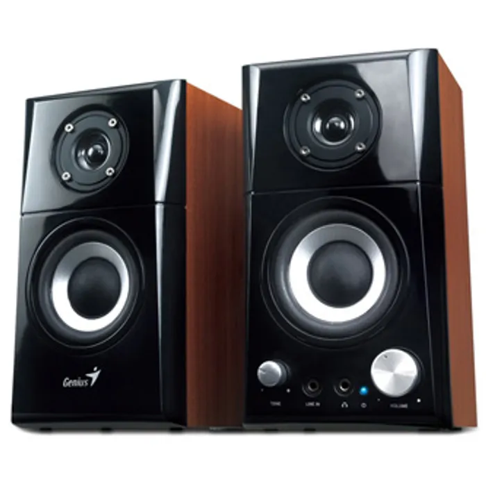 Termék főképe Genius reproduktory SP-HF500A v2, 2.0, 16W, hnědo-černé, regulace hlasitosti, sluchátkový