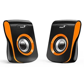 Genius hangszórók SP-Q180, 2.0, 6W, fekete-narancs, hangerőszabályzó, asztali, 150Hz-2