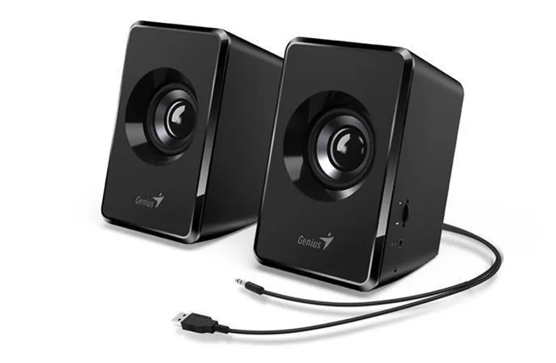 Termék főképe Genius reproduktory SP-U125, 2.0, 3W, černé, regulace hlasitosti, 3,5 mm jack (USB), 150H