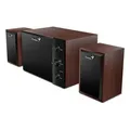 Genius hangszórók SW-2.1 350, 2.1, 15W, barna-fekete, vezérlőpanel, mélyhangszabályzó és magas