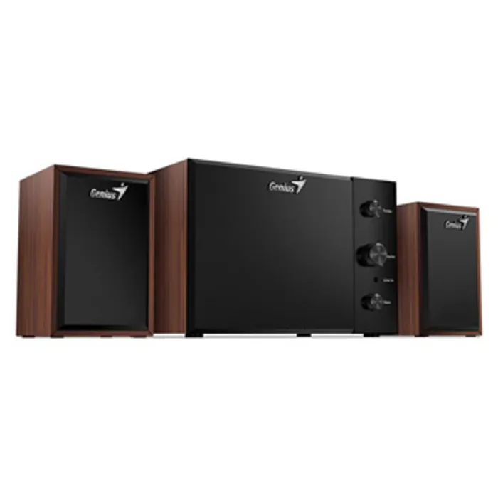 Termék főképe Genius reproduktory SW-2.1 350, 2.1, 15W, hnědo-černé, ovládací panel, ovládaní basů a vý