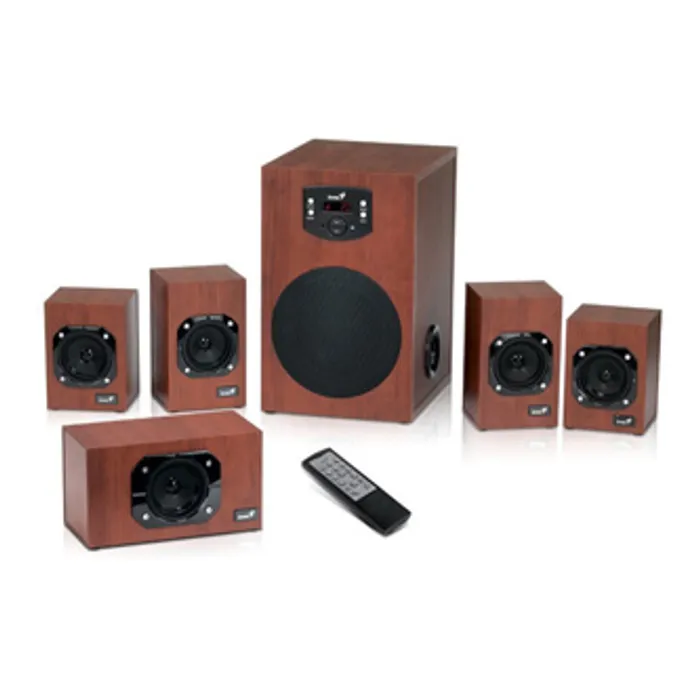Termék főképe Genius reproduktory SW-HF 5.1 4600 v2, 5.1, 120W, hnědé, dálkové ovládání, domácí kino, 3