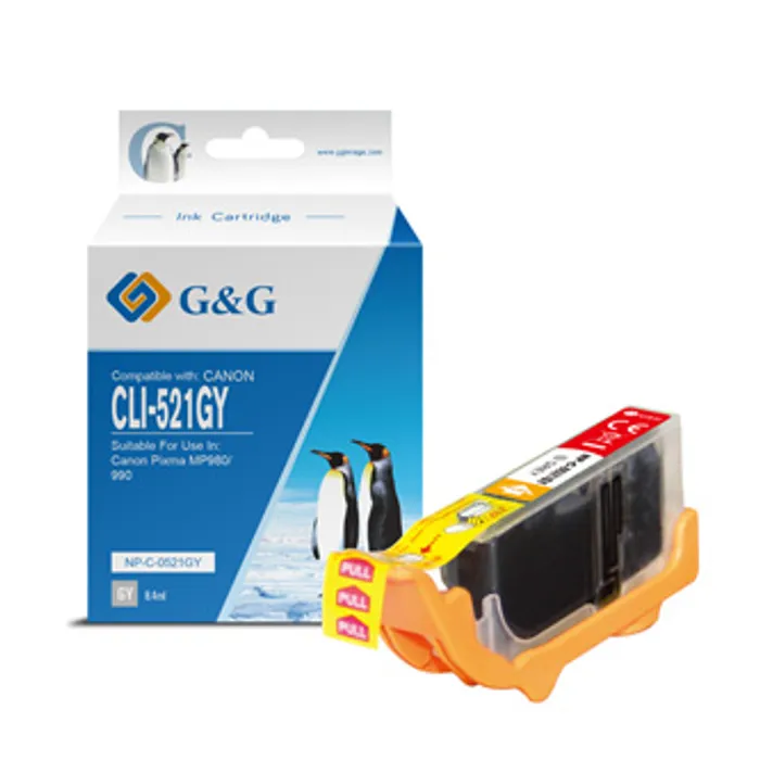 Termék főképe G&G kompatibilní ink s CLI521GY, grey, 8.4ml, NP-C-0521GY, 2937B001, pro Canon iP3600, iP