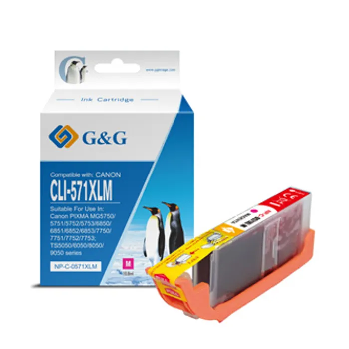 Termék főképe G&G kompatibilní ink s CLI571M XL, magenta, 10,8ml, ml NP-C-0CL571XLM, high capacity, Can