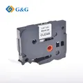 G&G kompatibilis címkenyomtató szalag, Brotherhez, TZE-131, fekete nyomtatás/áttetsző alá