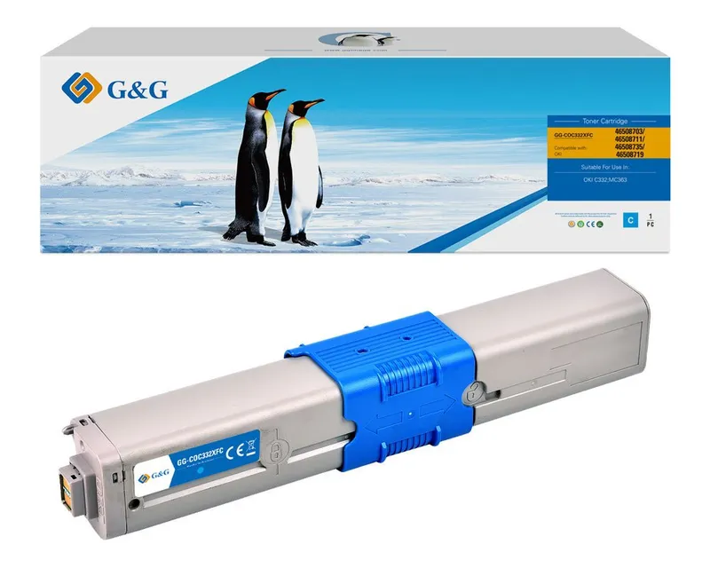 Termék főképe G&G kompatibilní toner s 46508711, cyan, 3000str., NT-COC332XFC, pro OKI C332, MC363, N