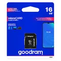 Goodram Micro Secure digitális kártya, 16 GB, micro SDHC, M1AA-0160R12, UHS-I U1 (10. osztály),