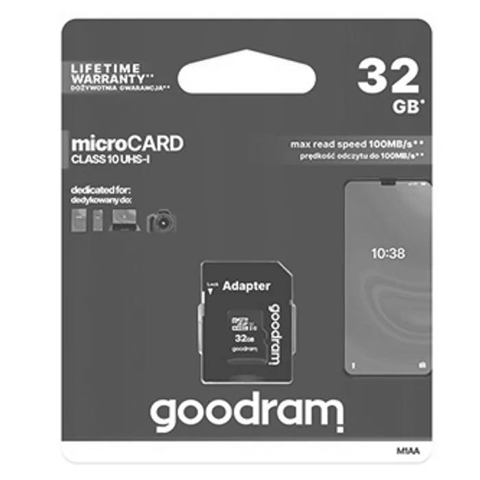 Termék főképe Goodram Micro Secure Digital Card, 32GB, micro SDHC, M1AA-0320R12, UHS-I U1 (Class 10), s