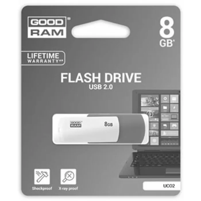 Termék főképe Goodram USB flash disk, USB 2.0, 8GB, UCO2, modrý, UCO2-0080MXR11, USB A, s otočnou krytk