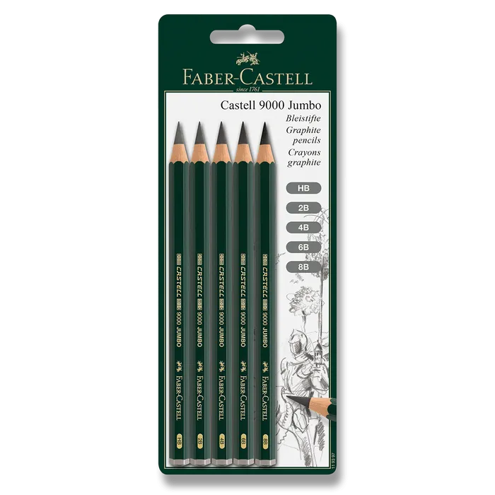 Termék főképe Grafitová tužka Castell 9000 Jumbo, BL 5ks Faber Castell (119397)