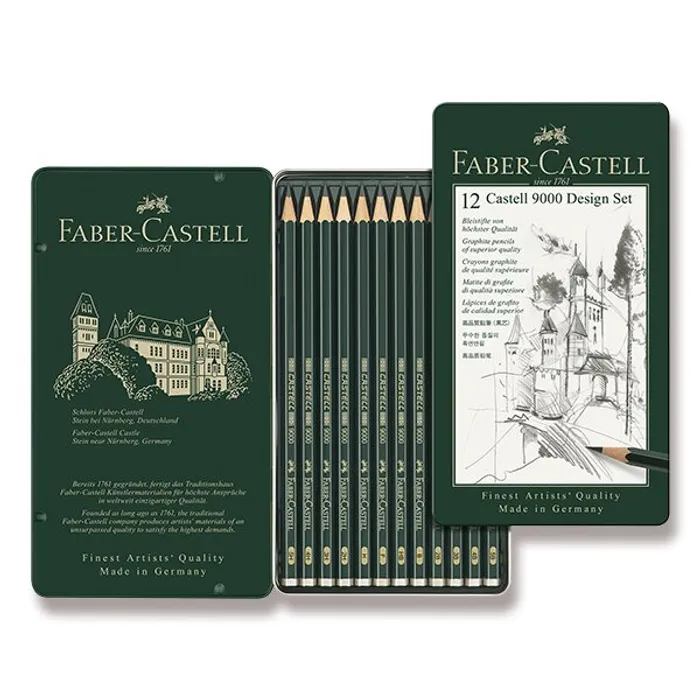 Termék főképe Grafitová tužka Castell 9000, plechová krabička 12 ks, Faber-Castell 119064