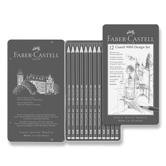 Termék főképe Grafitová tužka Castell 9000, plechová krabička 12 ks, Faber-Castell 119064