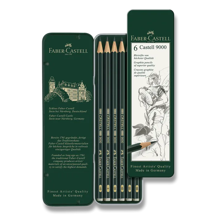 Termék főképe Grafitová tužka Castell 9000 plechová krabička Faber Castell (119063)