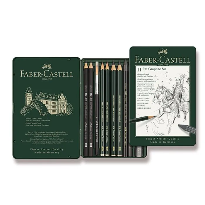 Termék főképe Grafitová tužka Faber-Castell 112972 Pitt Monochrome Graphite sada 11 kusů