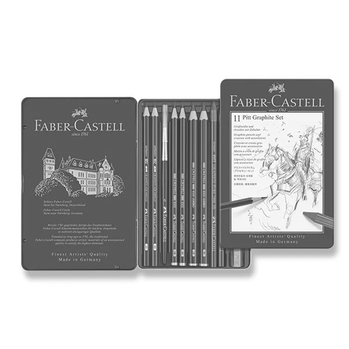 Termék főképe Grafitová tužka Faber-Castell 112972 Pitt Monochrome Graphite sada 11 kusů