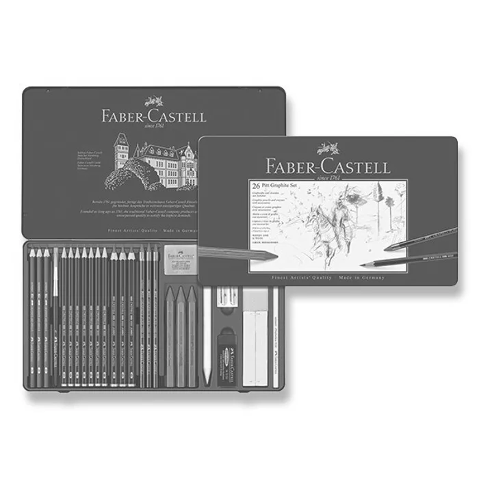Termék főképe Grafitová tužka Faber-Castell 112974 Pitt Monochrome Graphite sada 26 kusů