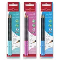Faber-Castell Grip Jumbo Two Tone grafitkréta HB keménység, bliszter csomagolás, színkeverék