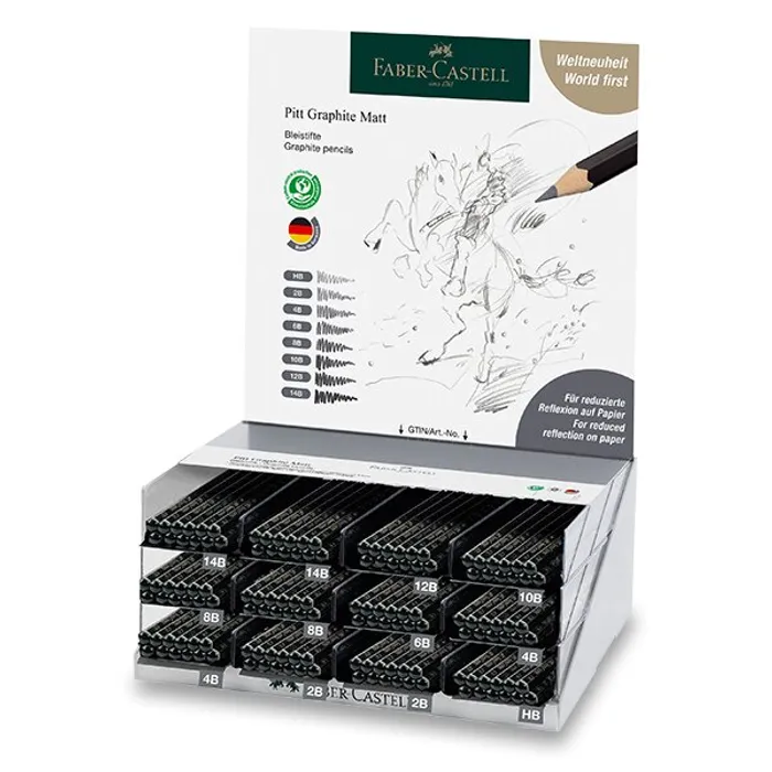 Termék főképe Grafitová tužka Faber-Castell Pitt Graphite Matt stojánek, 144 ks