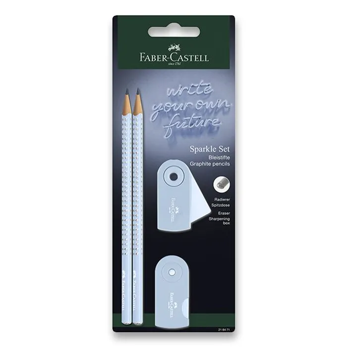 Termék főképe Grafitová tužka Faber-Castell Sparkle Sky Blue set 4 ks