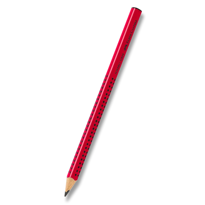 Termék főképe Grafitová tužka Grip Jumbo B, červená   Faber Castell 111921