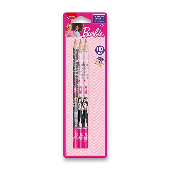 Termék főképe Grafitová tužka Maped Barbie tvrdost HB, 6 ks