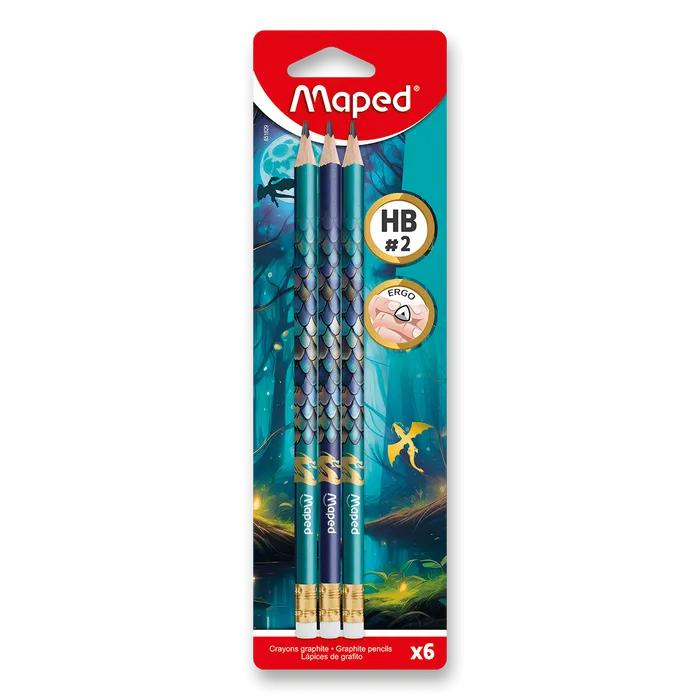 Termék főképe Grafitová tužka Maped Dragon - 6 ks, tvrdost HB, blistr