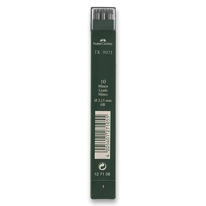 Termék főképe Grafitové tuhy TK 9071 Verzatil  3.15mm T/10 9071/6B Faber Castell 127106