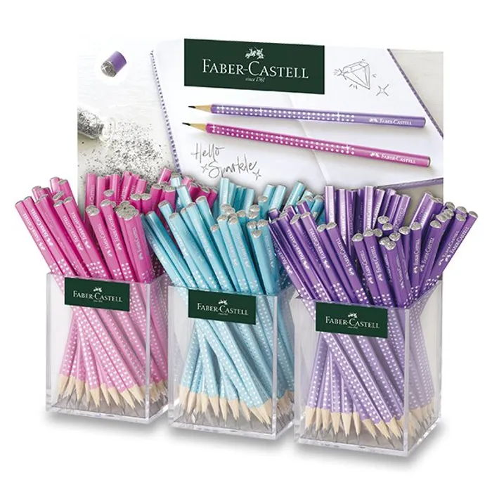 Termék főképe Grafitové tužky Faber-Castell Sparkle Summer stojánek, 144 ks