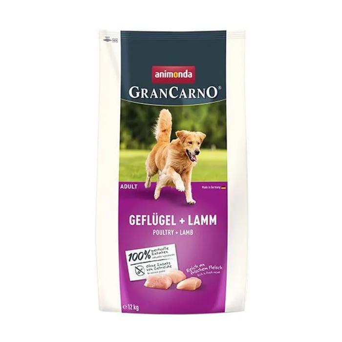 Termék főképe GranCarno Dog DryFood Adult s drůbežím a jehněčím masem, 12kg