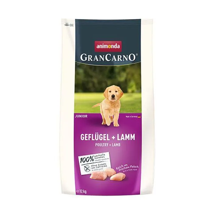 Termék főképe GranCarno Dog DryFood Junior s drůbežím a jehněčím masem, 12 kg