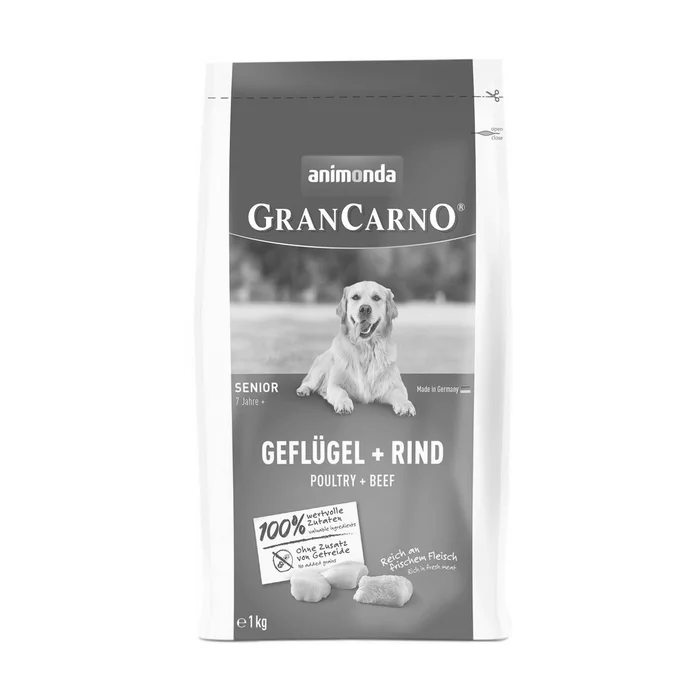 Termék főképe GranCarno Dog DryFood Senior s drůbežím a hovězím masem, 1 kg