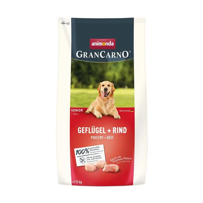 Termék főképe GranCarno Dog DryFood Senior s drůbežím a hovězím masem, 12 kg