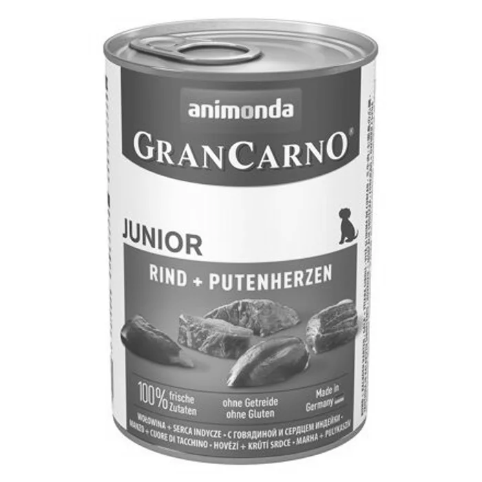Termék főképe GRANCARNO JUNIOR - hovězí, krůtí srdce 400g