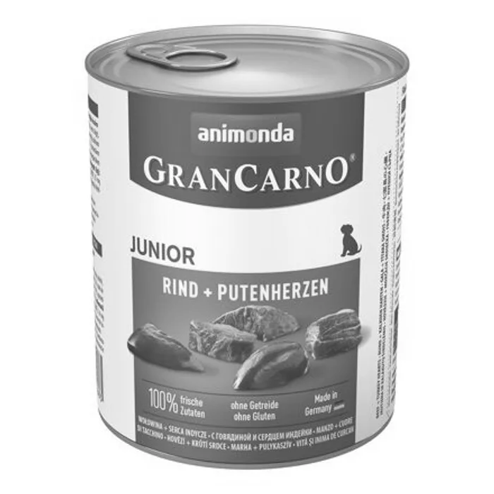 Termék főképe GRANCARNO JUNIOR - hovězí, krůtí srdce 800g