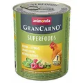 Következő termékkép GRANCARNO Superfoods csirke, spenót, málna, tökmag 800 g kutyáknak