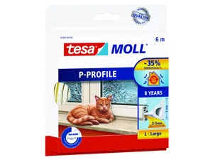 Gumitömítés tesamoll® P profile 5390, fehér, 9 mm x 6 m, TESA