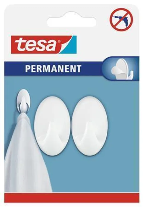 Termék főképe Háčky "66602", bílá, samolepicí, velikost S, ovál, TESA