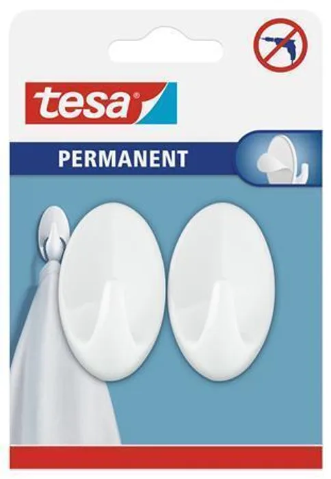 Termék főképe Háčky "66603", bílá, samolepicí, velikost L, ovál, TESA