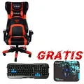 Játékszék E-Blue COBRA, piros, Bluetooth, + Polygon játékkészlet