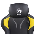 Marvo CH-133 játékszék, fekete, levehető párnák, állítható