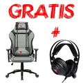 Red Fighter C3 játékszék, szürke, + Red Fighter H3 fejhallgató, PROMO